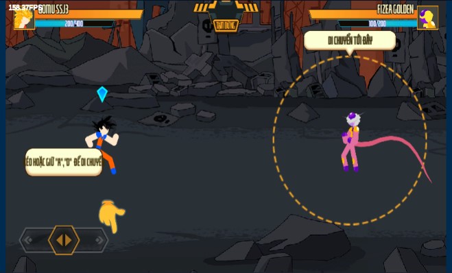 Stickman Dragon Fight: Action-packed fighting game showing stickman warriors battling with dragon powers, martial arts moves, and glowing energy attacks.
