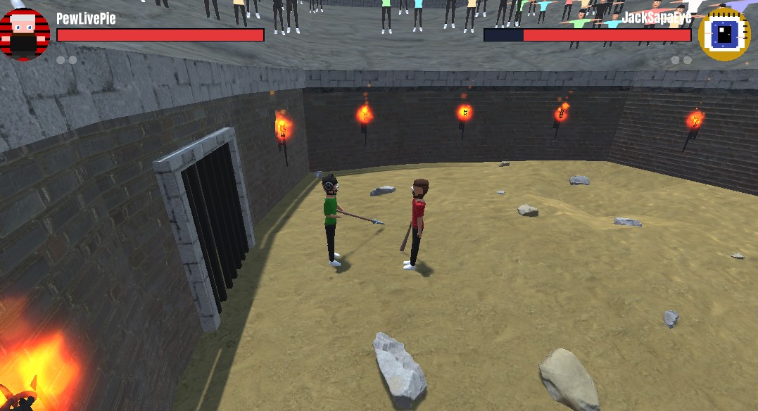 The attack range of different weapons varies.
